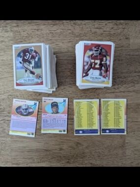 1990 Fleer Football Cards, Lot of 350, No Duplicates, Not a complete set.